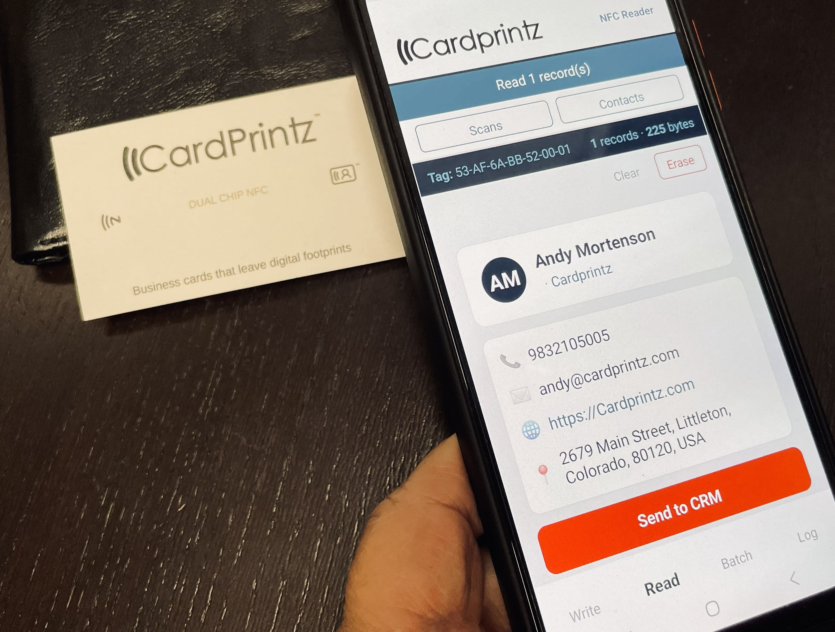 Business cards that leave digital footprints